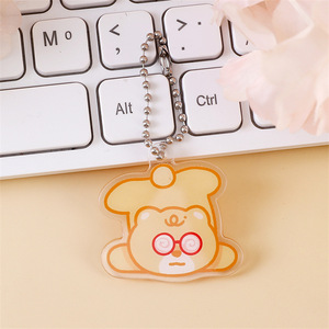 Fashionable Promotional Gifts Waterproof and Reusable Custom Printed Food Grade rainbow Laser Acrylic Charms Key Chains