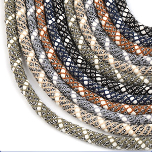 Tùy Chỉnh 5Mm Đầu Kim Loại Mô Hình Rắn Áo Đàn Hồi Dây Rút Vòng Core Polyester Quần Dây Cho Giày Thể Thao Dây Thắt Lưng - Product Image 5