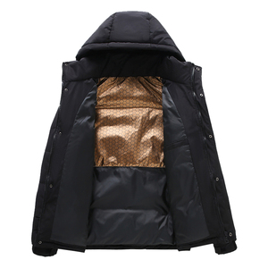 Veste d'hiver matelassée pour homme avec rembourrage 90% duvet de canard blanc, capuche amovible, impression graphène, personnalisable, vente en gros - Product Image 4