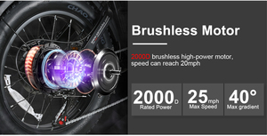 Factory wholesale 48V Dual motor dual battery Electric Fat Tire Bicycle OEM ebike - Product Image 5