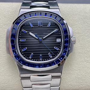 Reloj de zafiro de oro blanco Chapado en movimiento de alta calidad personalizado de alta gama VVS dia resistente al agua 41mm 5711 ETA 324 - Product Image 1