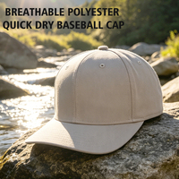 Casquettes Gorpcore ajustables à 6 panneaux, compatibles grandes têtes (62-65cm), avec broderie professionnelle et refroidissement actif PCM, 25 pièces, faible MOQ, en stock