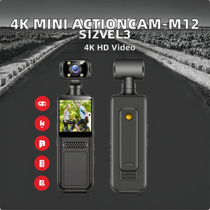 Mini caméra d'action Wi-Fi 4K CMOS, grand angle 180°, zoom optique >40x - Support universel pour sac à dos pour l'enregistrement en extérieur et les voyages - Product Image 2