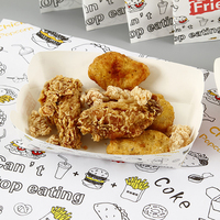 Caja de Papel Kraft con Logotipo Impreso Personalizado para Aperitivos, Caja Antigrasa para Papas Fritas y Hamburguesas, Embalaje para Comida Rápida para Llevar