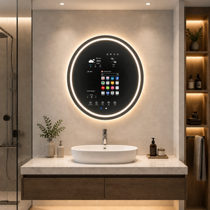 กระจกห้องน้ำอัจฉริยะ 15.6 นิ้ว IP65 หน้าจอสัมผัส ทีวีระบบแอนดรอยด์ พร้อม WiFi/บลูทูธ/ ป้องกันฝ้า ไฟ LED 3 สี สำหรับร้านเสริมสวย โรงแรม รุ่น WM-150 - Product Image 1