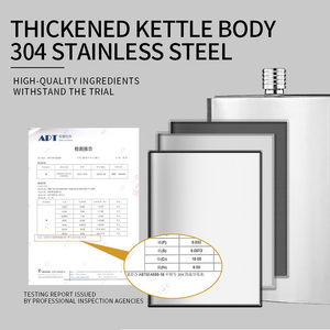 不锈钢酒杯便携式酒瓶户外旅行酒壶复古酒精俄罗斯9盎司3盎司酒壶瓶 - Product Image 5