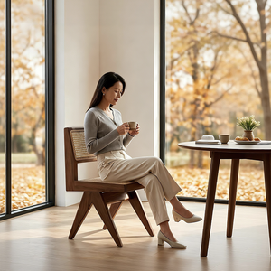 <span class=keywords><strong>Chaise</strong></span> Chandigarh Wabi Sabi de haute qualité en bois massif, <span class=keywords><strong>chaise</strong></span> de salle à manger moderne pour salle à manger et café - Product Image 2