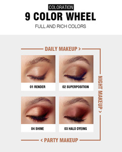 Paleta <span class=keywords><strong>de</strong></span> sombra <span class=keywords><strong>de</strong></span> ojos pigmentada, 9 colores, larga duración, buena calidad, maquillaje personalizado, purpurina - Product Image 3