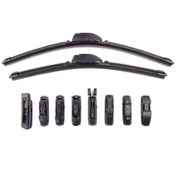 Kction fabricant meilleure qualité pare-brise multifonction balai d'essuie-glace souple avec 9 adaptateurs fit 99% voiture pour pare-brise avant de voiture