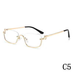 2024 tendance femmes lunettes de <span class=keywords><strong>soleil</strong></span> petit cadre carré nouveau Style moitié inférieure métal vente chaude <span class=keywords><strong>pare</strong></span>-<span class=keywords><strong>soleil</strong></span> diamant visage Rectangle - Product Image 6