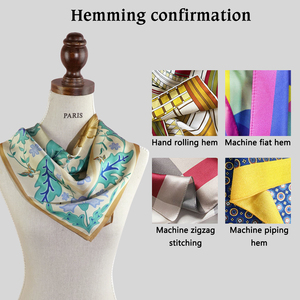 Tùy Chỉnh In Hoặc Logo Cho 100% Dâu Lụa Khăn Sang Trọng Phụ Nữ 90Cm * 90Cm 14/16/19/22 Momme Tinh Khiết Chiếc Khăn Lụa - Product Image 6