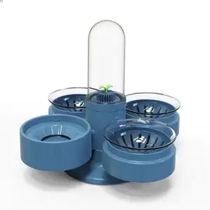 Tipo combinado destacável Cat Dog Food Bowls Pet Alimentador Automático de água potável com filtro