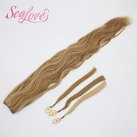 Extensions de cheveux naturels Remy tissées à la machine pour salons de coiffure, vente en gros, ondulées, coupables, colorables, fournisseur