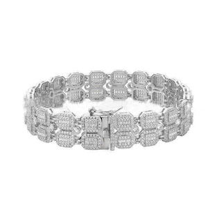925 Sterling Silver Lab Grown Moissanite Cuban Link Bracelet Iced Out Design Handcrafted For Long Lasting Shine And Stylish - Product Image 1