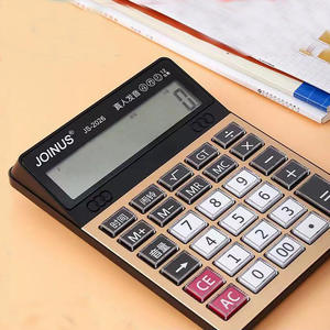 Calculatrice de bureau Joinus Js2026 à 12 chiffres avec fonction vocale, pour usage financier et bureautique, en ABS noir et alliage d'aluminium - Product Image 1