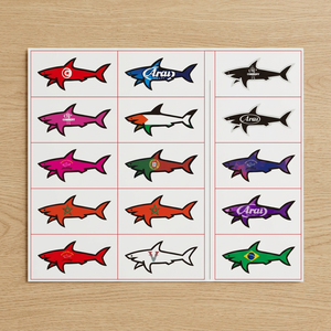 สติกเกอร์ไวนิลลายธงชาติ Paul Shark แบบกำหนดเอง ดีไซน์กราฟิกเคลือบเงา สติกเกอร์ตกแต่งแบบมีกาวในตัว สำหรับของขวัญส่งเสริมการขาย - Product Image 1