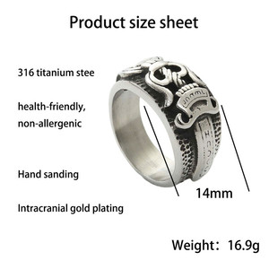 Men's Stainless Steel <b>Cross</b> <b>Ring</b> <b>Silver</b> Punk Style Geometric Design Gift Jewelry - Product Image 4