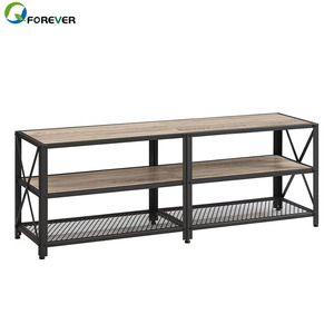 Soporte de televisión con marco de acero para el hogar, mesa central de entretenimiento espacial, almacenamiento de <span class=keywords><strong>estilo</strong></span> <span class=keywords><strong>Industrial</strong></span> para sala de estar - Product Image 1