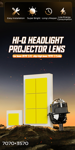 Lentes LED láser individuales de calidad personalizada faros 75W lente de proyector bi LED de alta potencia Luz de coche bombillas de lámpara de 3 pulgadas para coche - Product Image 4