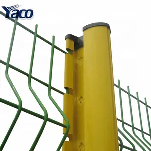 3d绿色彩色PVC涂层焊接弯曲面板栅栏丝网面板围栏/防爬升防切割栅栏/商业围栏