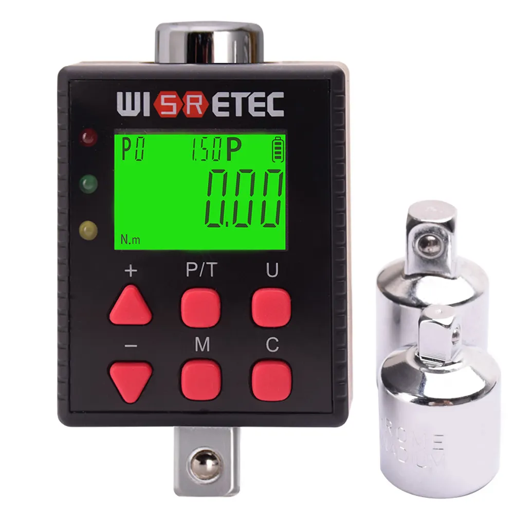 Set adaptor Torsi Digital, tinggi dapat disesuaikan 1.5-1000nm 1/4 3/8 1/2 meter kunci pas torsi listrik untuk otomatis
