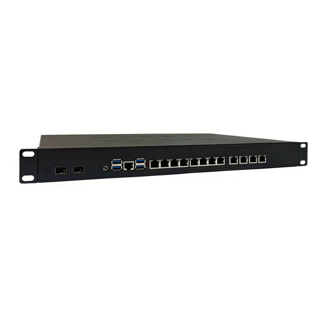 Enterprise 1U Rackmount Server Appliance Intel Xeon E5 2698 V4 12x2.5G I226 LAN 2x 10GB SFP+ Soft Router Firewall