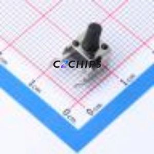 TC-6615-9.0-160G Tactile Switch Bent Lead Through Hole-4P,6x6mm Single Pole Single Throw Round Button 1.6N Right Angle Insert - Product Image 1
