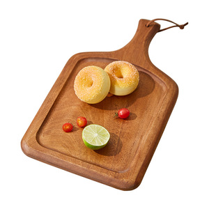 Cao Cấp Bằng Gỗ Vòng Cao Cấp Ăn Uống Khay Bít Tết Tấm Và Bánh Pizza Hội Đồng Quản Trị Với Món Tráng Miệng Tấm Và Cắt Khối - Product Image 5