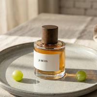 Vente en gros de flacons de parfum en verre transparent de haute qualité, 30 ml, 50 ml, 100 ml, flacons de parfum en verre vides personnalisables