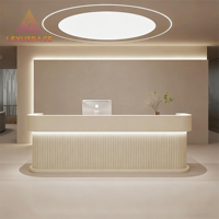 Bureau de réception moderne en bois écologique pour salon de beauté, spa, hôtel, salle de sport, salon de manucure, mobilier commercial