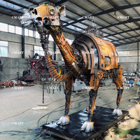 Escultura Animatrónica para Jardín Exterior, Hecha a Mano con Metal Reciclado, Diseños Personalizados Grandes