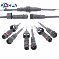 Nylon de haute qualité étanche 2 broches mâle et femelle avec câble connecteur Led M19 IP68