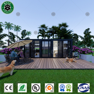 Casa contenedor prefabricada extensible y plegable de cubo de 40 pies de alto personalizada Villa contenedor extensible de acero de 40 pies - Product Image 3