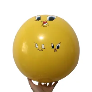 كرة من الكلوريد متعدد الفينيل للروضة من المصنع كرة لعبة على شكل طائر أصفر للأطفال كرة جلدية قابلة للنفخ للشاطئ