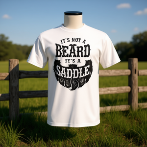 C'est pas une barbe, c'est une selle - T-shirt pour hommes barbus - T-shirt humoristique - Product Image 3