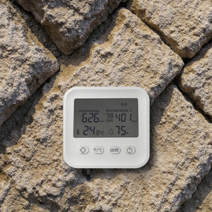 Mini detector de gas radón con tecnología iónica, pantalla LCD, prueba de promedio a largo/medio plazo, temperatura/humedad - Product Image 1