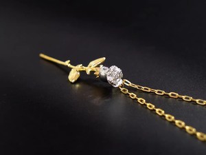 Collana con ciondolo rosa in acciaio al titanio di alta qualità catena maglione catena clavicola hip-hop <span class=keywords><strong>per</strong></span> donna <span class=keywords><strong>uomo</strong></span> regalo di <span class=keywords><strong>san</strong></span> <span class=keywords><strong>valentino</strong></span> - Product Image 4