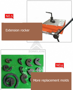 Dobladora de rodillo de anillo de tubo redondo de Metal portátil Dobladora de tubos de bobina de desplazamiento manual - Product Image 6