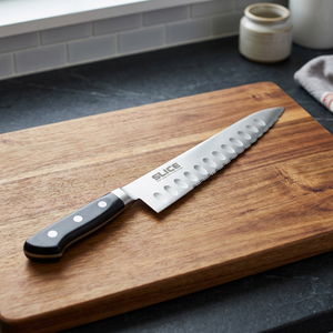 Couteau de boucher 21 cm, lame japonaise ondulée, manche intégral - Product Image 3