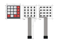 Teclado de Membrana Flexible Multicapa con Impresión de Seda y Circuito Eléctrico para Equipos de Control Industrial