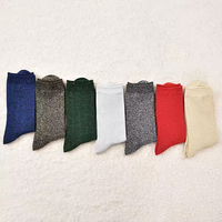 Chaussettes Lurex en Gros d'Usine, Fils Métalliques Personnalisés, Chaussettes Coréennes et Japonaises Scintillantes, Chaussettes Brillantes Tendance pour Filles, Haute Qualité