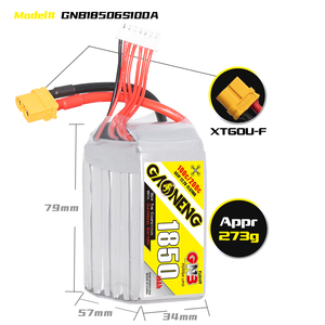 Gnb Gaoneng 1850Mah 6S 22.2V 100c Xt60 Rc Fpv Drone Rc Lipo Batterij Grafeen Licht Gewicht High Punch Power Long Belde - Product Image 3