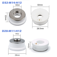 Anneau en céramique laser HXLASER D28 M11, anneau en céramique D32 M14 pour tête de découpe laser, pièces d'équipement laser Raytools WSX