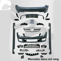 Kit de carrosserie pour calandre de pare-chocs avant Mercedes-Benz Classe C W204 2011-2014, style C63 AMG, installation par clip, amélioration et rétrofit