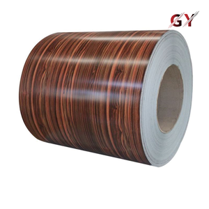 Bobina di Acciaio Zincato Preverniciato Effetto Legno, Bobina di Acciaio Rivestito a Colori <span class=keywords><strong>Aluzinc</strong></span> PPGI/PPGL per Lamiere Ondulate, Fornitore Cinese - Product Image 2