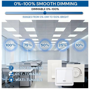 Panel de Luz LED Empotrable de Techo, 600*600 600*1200 <span class=keywords><strong>2x2</strong></span> 2x4 40W, 3CCT, Interruptor DIP, Retroiluminado, Regulable, para Supermercado, Hospital, Oficina - Product Image 3