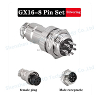Adaptador de Conector Circular EX-PRO GX12 GX16 GX20 GX25 Macho/Hembra para Aviación, Enchapado en Níquel y Aleación de Zinc