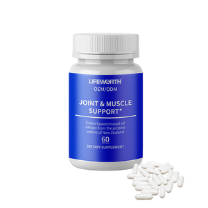 LIFEWORTH Supplément de soutien musculaire articulaire pour adultes Curcuma Boswellia Quercétine Gingembre CoQ10 Extrait d'huile de moule à lèvres vertes - Product Image 1