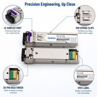 Transceiver optique SFP 1.25G BIDI à fibre unique 1490nm/1550nm 160km LC DDM SMF, transceivers SFP Finisar