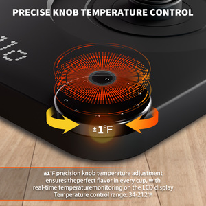 Cafetera de goteo con pico de cisne y boquilla larga, control de temperatura y función para mantener el calor, hervidor con control de temperatura del producto - Product Image 5